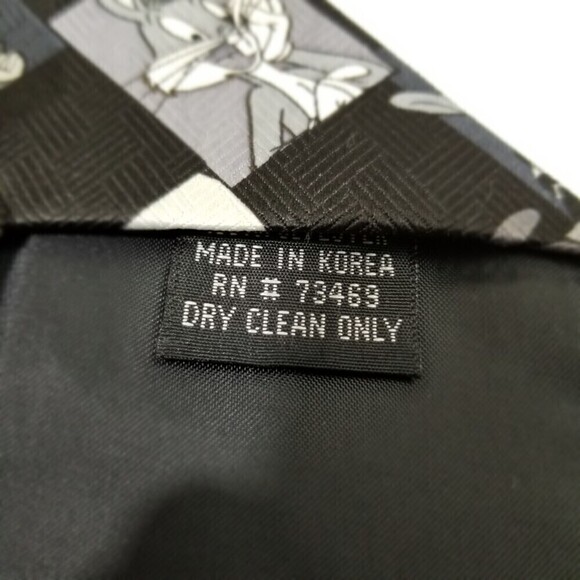 VTG NWT Looney Tunes Monochrome Neck Tie - Picture 4 of 6